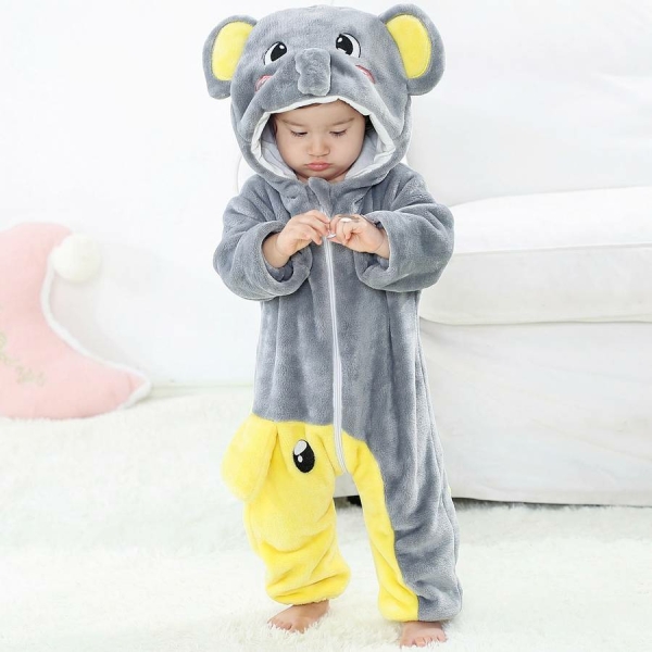 Pyjama chaud en polaire d'animaux pour bébé – Image 4
