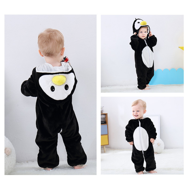 Pyjama chaud et doux avec une capuche à motifs d'animaux pour bébé img Pyjama chaud et doux avec une capuche a motifs danimaux pour bebe 09