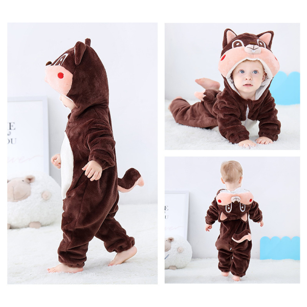 Pyjama chaud et doux avec une capuche à motifs d'animaux pour bébé img Pyjama chaud et doux avec une capuche a motifs danimaux pour bebe 11