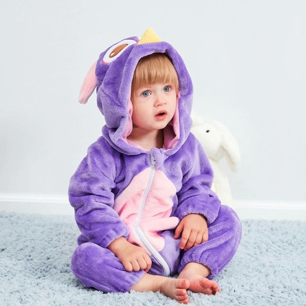 Pyjama doux à capuche d'animaux pour bébé – Image 4