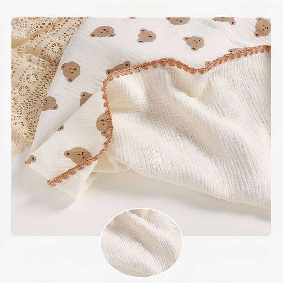 Couvertures Magiks ourson beige carreauté - pour bébé et enfants