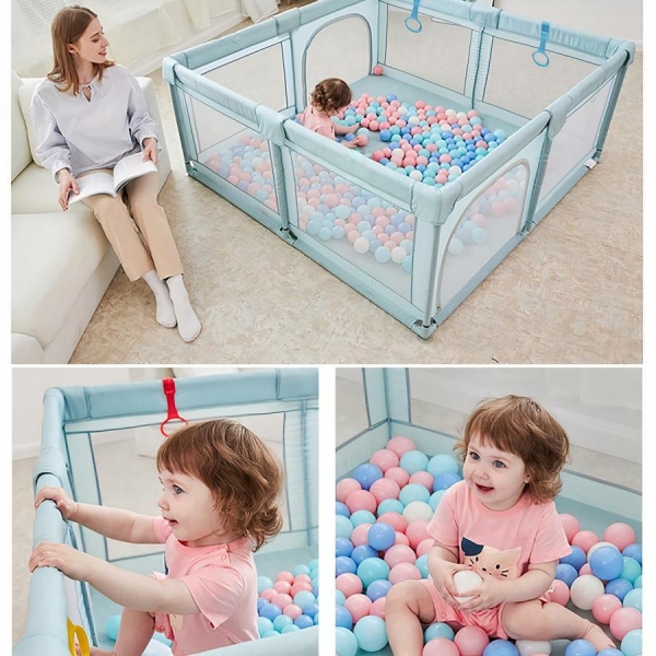 Parc de jeux vert piscine à balles pour bébé – Image 2