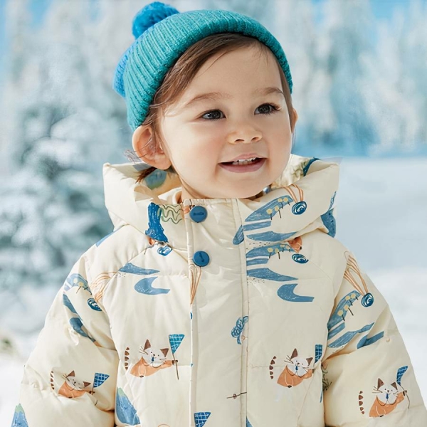 Doudoune bébé fille beige rembourrée – Image 3