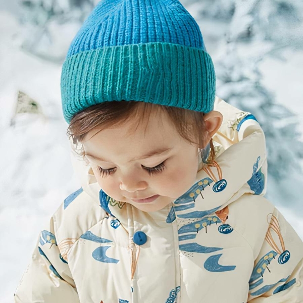 Doudoune bébé fille beige rembourrée – Image 2