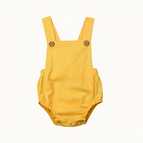 Barboteuse d'été à bretelles dos croisé pour bébé – Image 3
