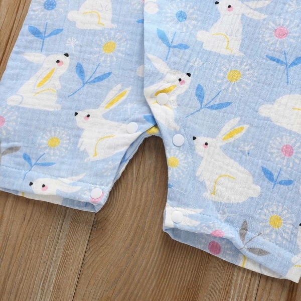Tenue d'été style kimono à manches courtes motif lapin pour bébé – Image 5