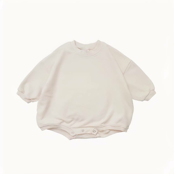 Barboteuse courte style sweat pour bébé – Image 3