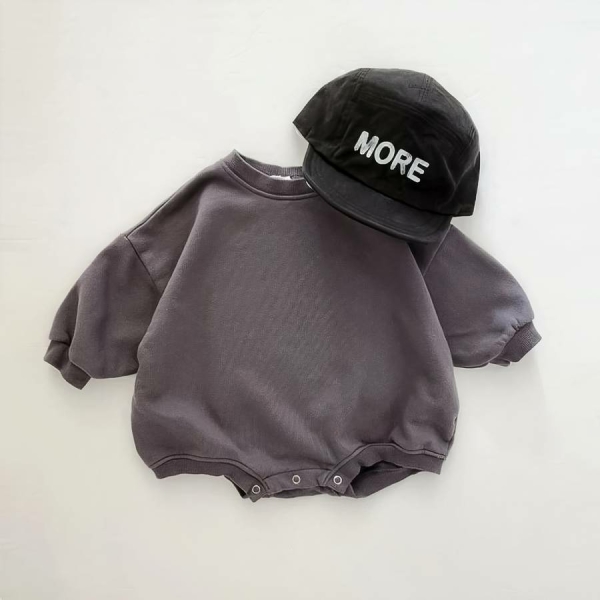 Barboteuse courte style sweat pour bébé – Image 6