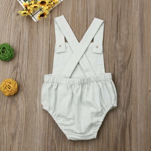 Barboteuse d'été à bretelles dos croisé pour bébé – Image 8