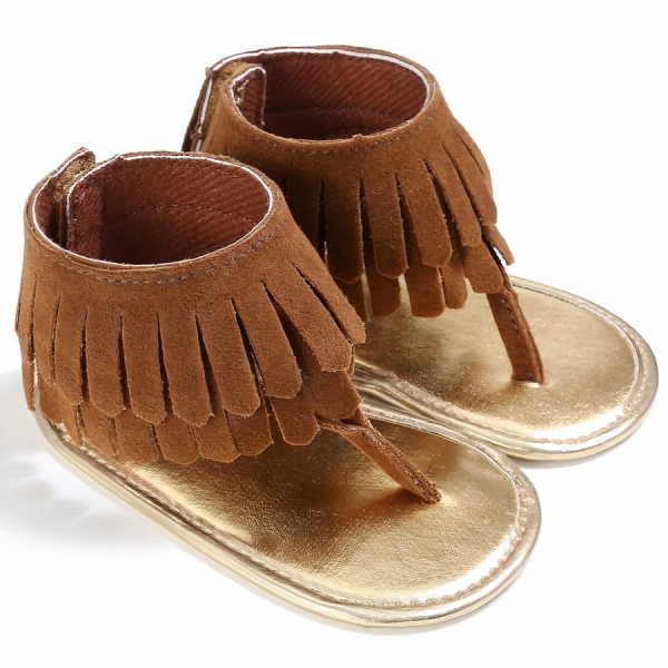 Sandales plates à franges pour bébé – Image 8
