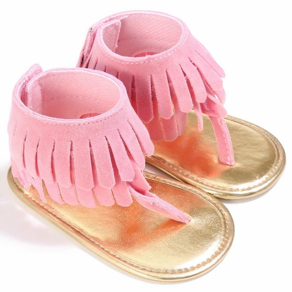 Sandales plates à franges pour bébé – Image 5