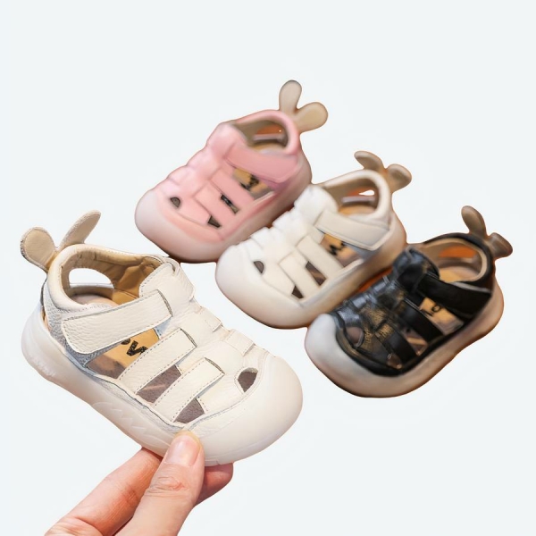 Sandales d'été à brides en similicuir pour bébé