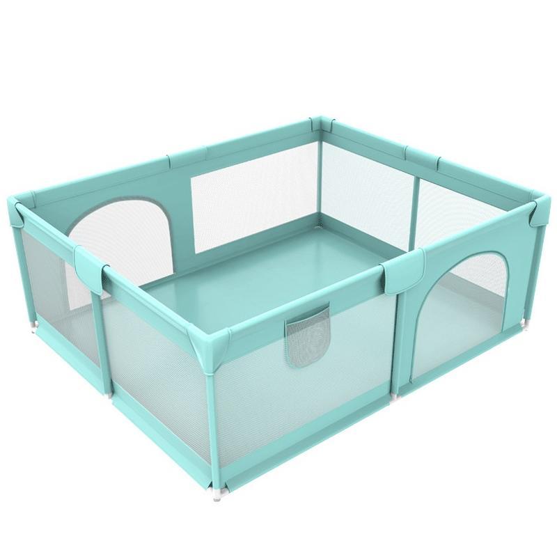 OHMG Parc Bébé, Grille Anti-basculement, Mousse Anti-Collision, Maille Respirante, pour Appartement, 50 Balles de Jeu