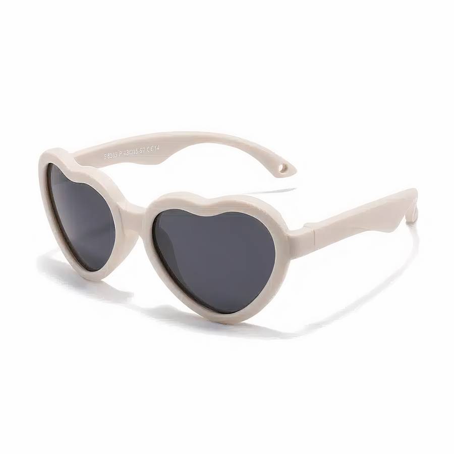Lunette de soleil bébé en forme de coeur avec lacet – Image 2
