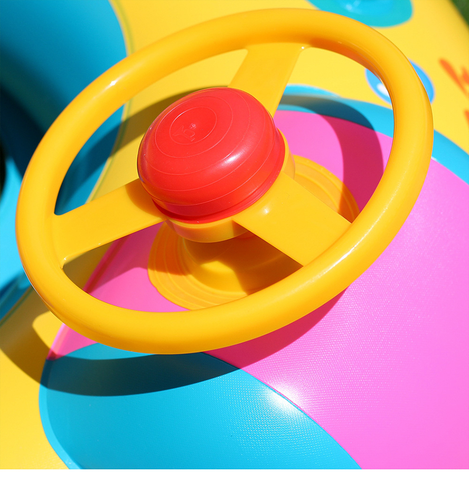 Oziral Bouée Bébé Avec Pare-Soleil UPF50+ Et Cloche - Siège De Natation Gonflable Pour Enfants Dès 6 Mois