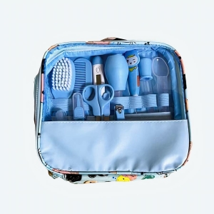 Trousse complète de couleur bleue avec 13 accessoires à l'intérieur